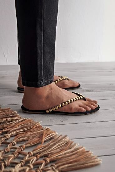 Studded Thong Sandals