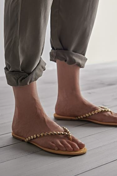 Studded Thong Sandals
