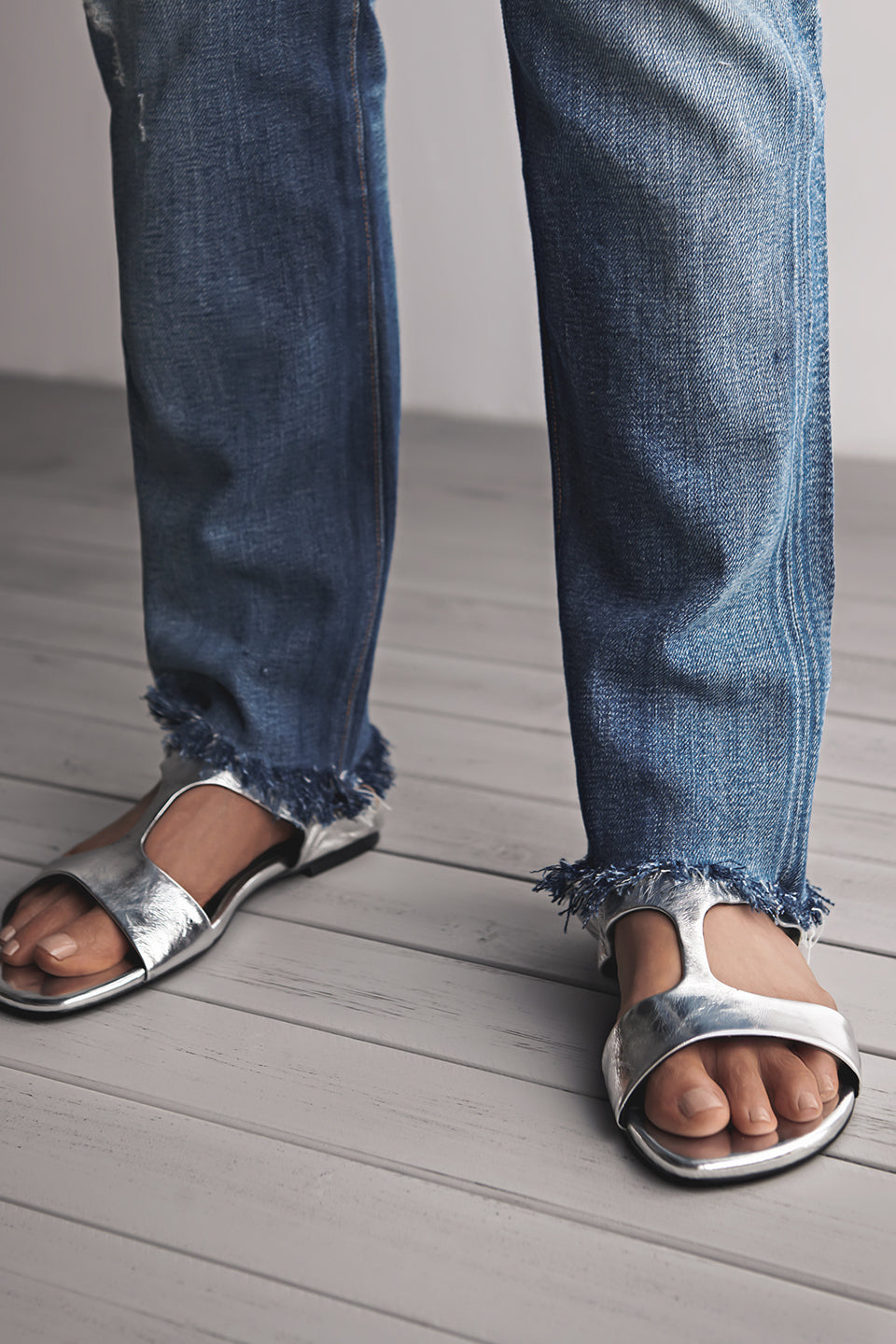 Metallic Sandals