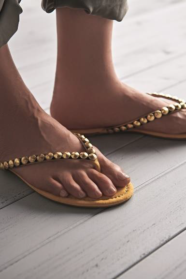 Studded Thong Sandals